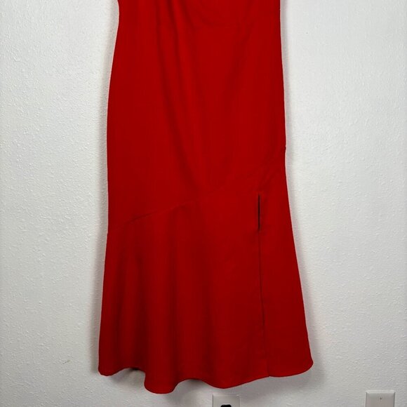Sam Edelman NWT Cady One Shoulder Red Tiered Maxi Dress Size: 14 - Picture 4 of 11
